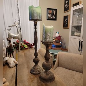 Pottery Barn set of 2 silver Candlesticks